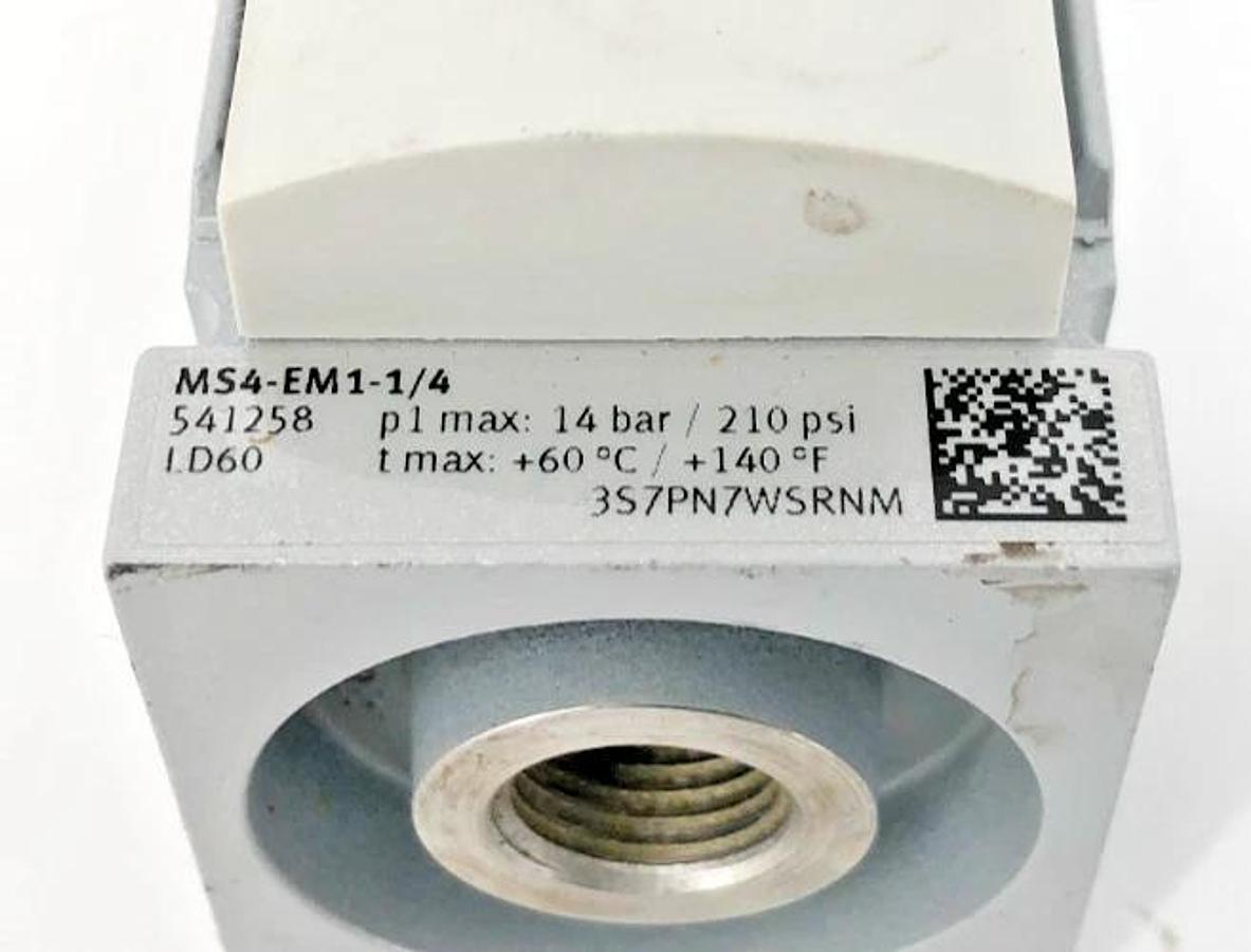 New Festo MS4-EM1-1/4 On/ Off Manual Valve 1/4" 210psi 541258 - No Box