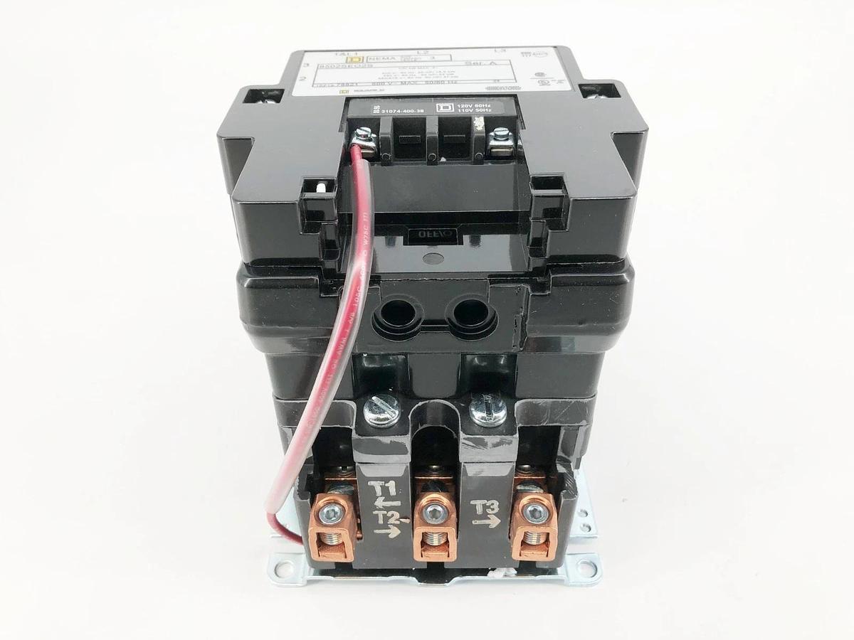 New Square D 8502SEO2V02S AC Magnetic Contactor NEMA 2 110/120V 3P 3PH