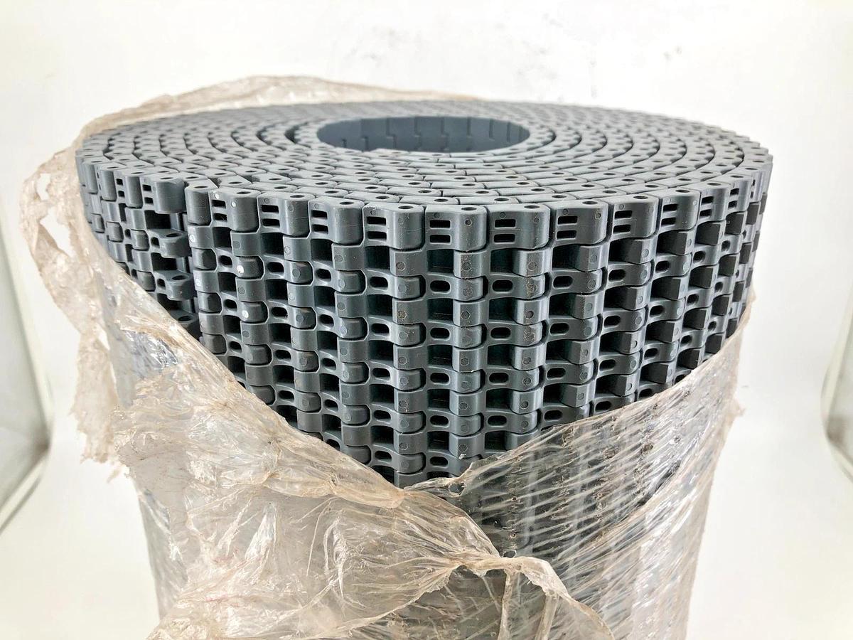 New Intralox 18598 Series 1000 Flat Top Acetal Grey 18" W x Approx. 18FT. No Box