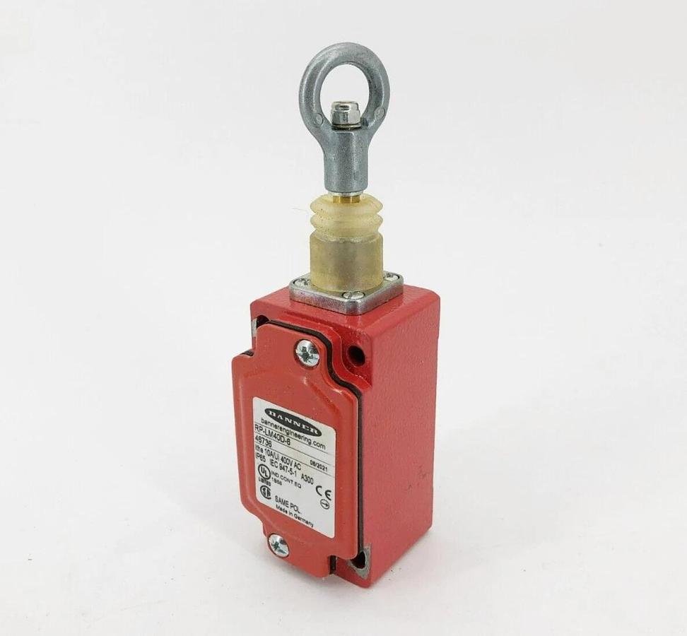 New Banner Engineering RP-LM40D-6 Rope Switch 400VAC 10A 6m Range 46736