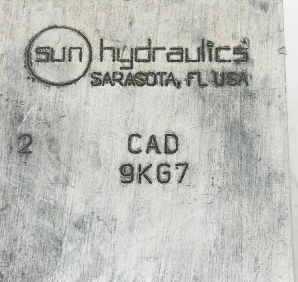 Used Sun Hydraulics CAD Hydraulic Valve Block Aluminum