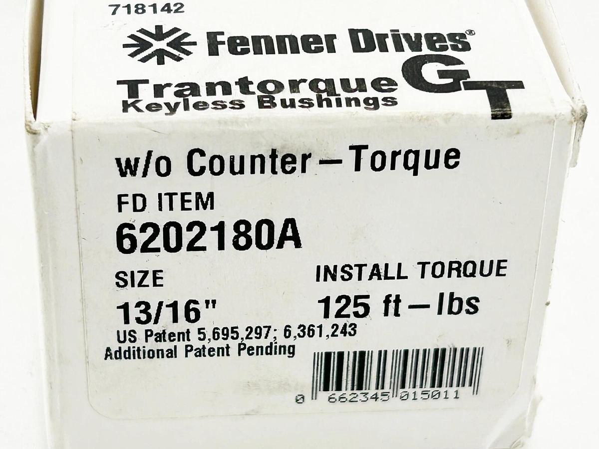 New Fenner Drives 6202180A Keyless Bushing 13/16" 125FT Torque