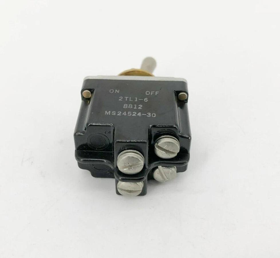 New Honeywell 2TL1-6 Toggle Switch On-Off 10A @ 277VAC MS24524-30