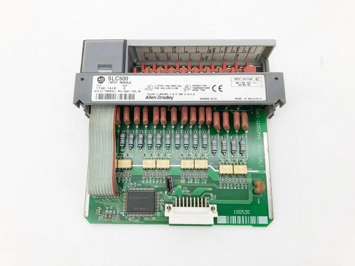 Used Allen Bradley 1746-IA16 Ser. C SLC500 Input Module 85-132VAC 50/60Hz