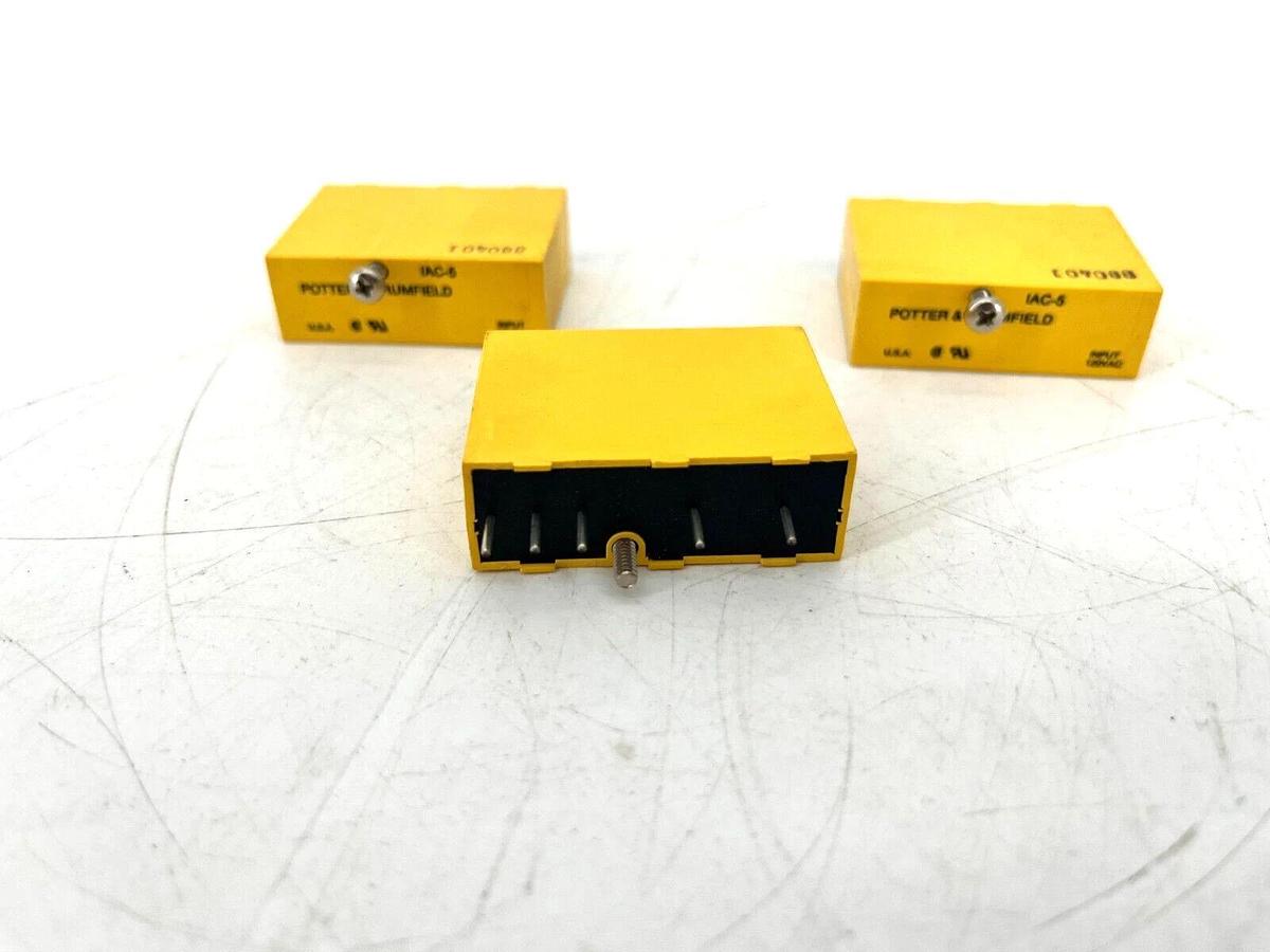 Lot of 3 New Potter & Brumfield IAC-5 AC Input Modules 120VAC