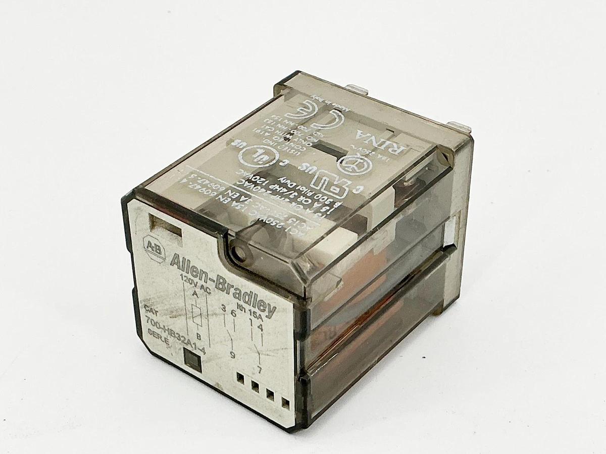Used Lot of 3 Allen Bradley 700-HB32A1-4 General Purpose Relay 120V 15A Ser.E