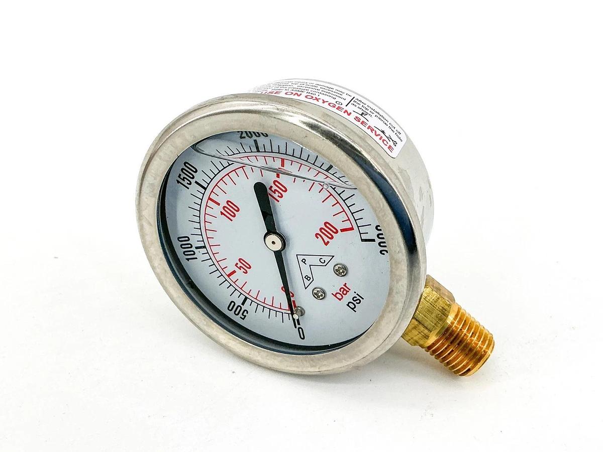 New Buyers HPGS3 Pressure Gauge 0-3000PSI 1.5" Dial