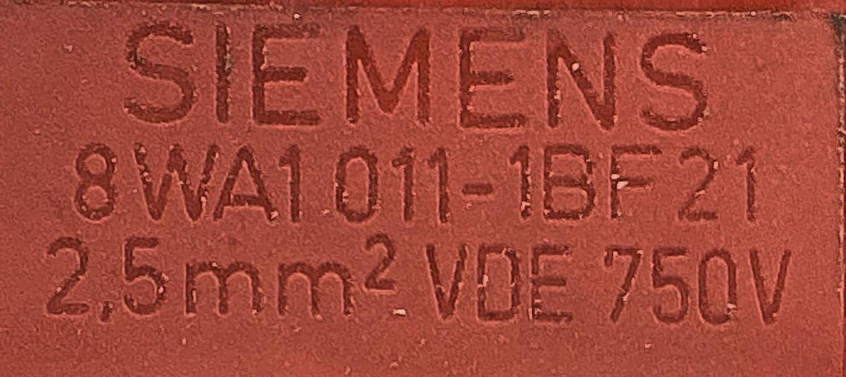 Used Lot of 18 Siemens 8WA1011-1BF21 Terminal Block 600V 22-12AWG 750V 8WA1 011-1BF21