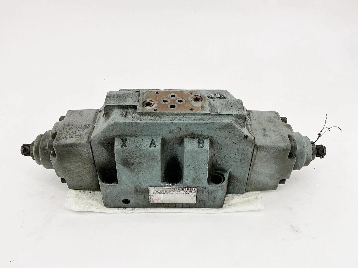 Used Rexroth 4WE6D51/OFAW120-60NDL/5V Hydraulic Valve Base H-4WEH25HD50/OF6ANETDL/10/