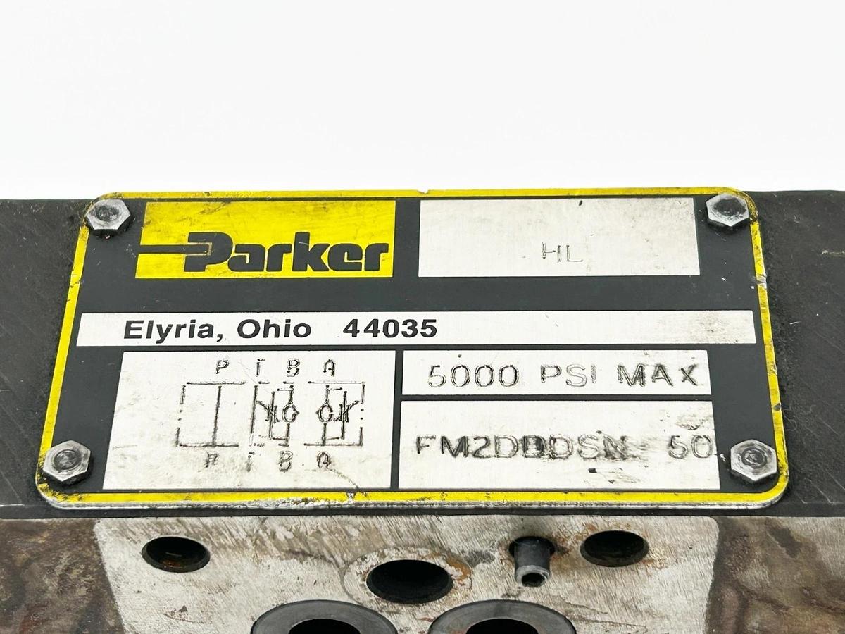 Used Parker FM2DDDSN50 Solenoid Valve 5000PSI Max