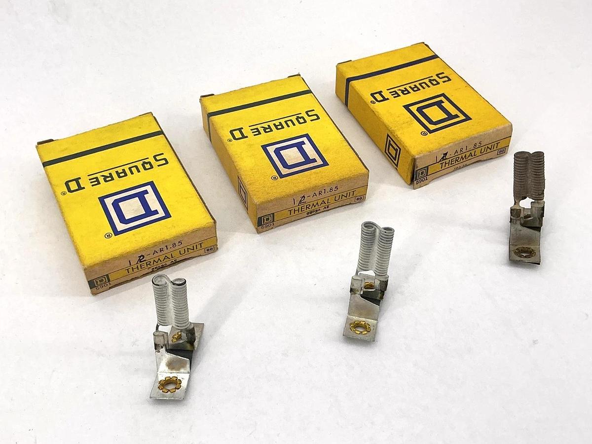 Lot of 3 New Square D 1-AR1.85 Overload Relay Thermal Unit AR1.85 58636
