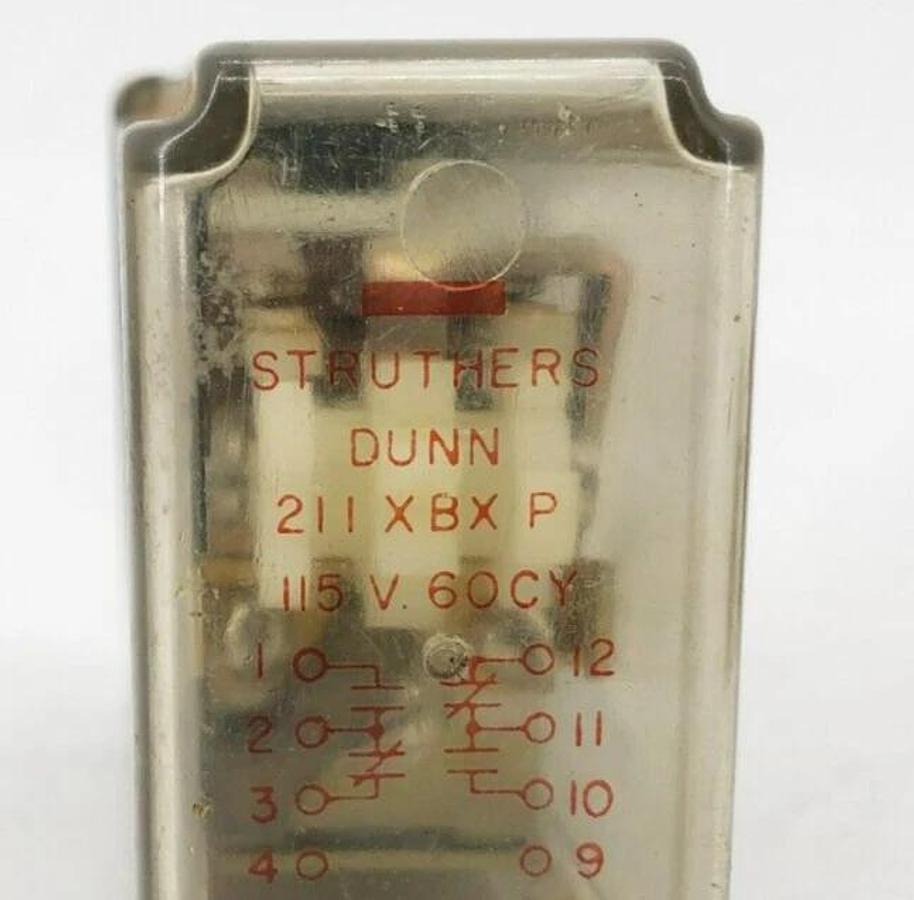 Used Lot of 2 Struthers-Dunn 211XBXP Relays 115V 60CY