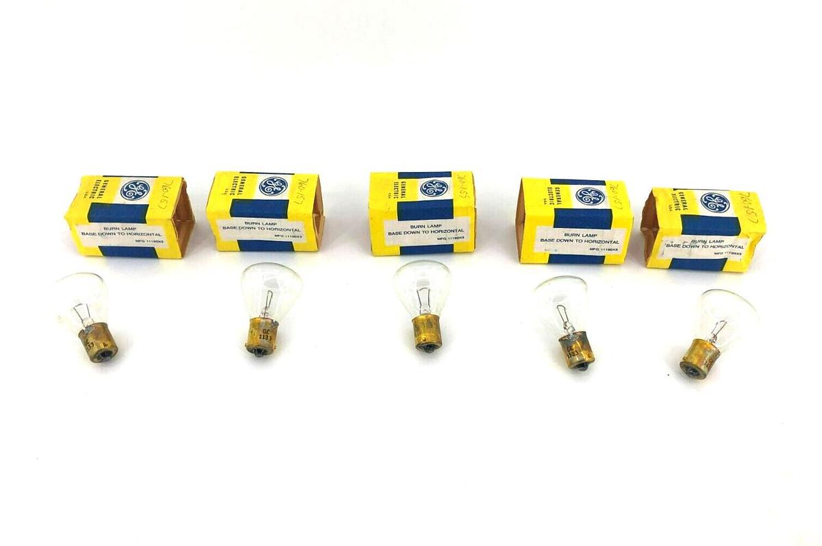 Lot of 5 New GE 1119BX3 Horizontal Burn Lamps
