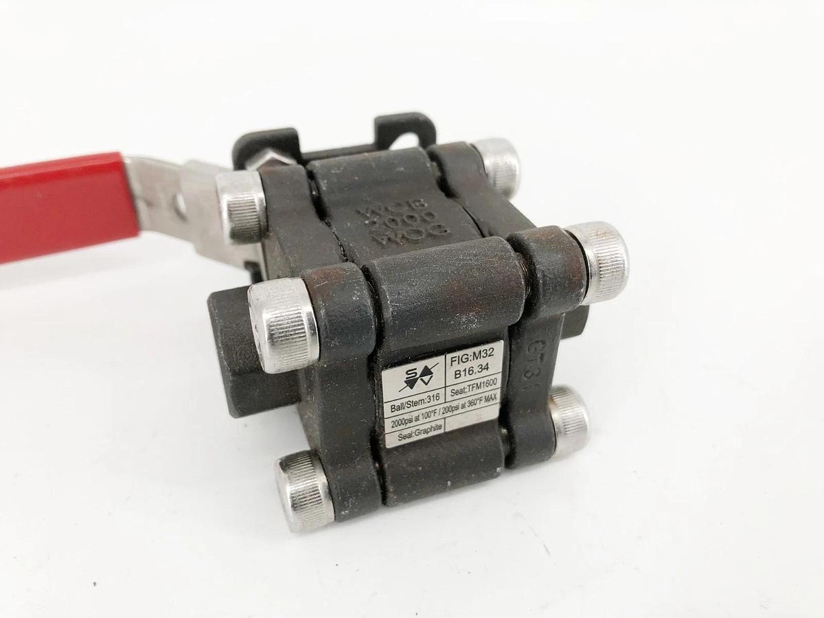 New Sesto Valves M32S-0T-C60F-L Ball Valve 1/4" 2000WOG B16.34 - No Box