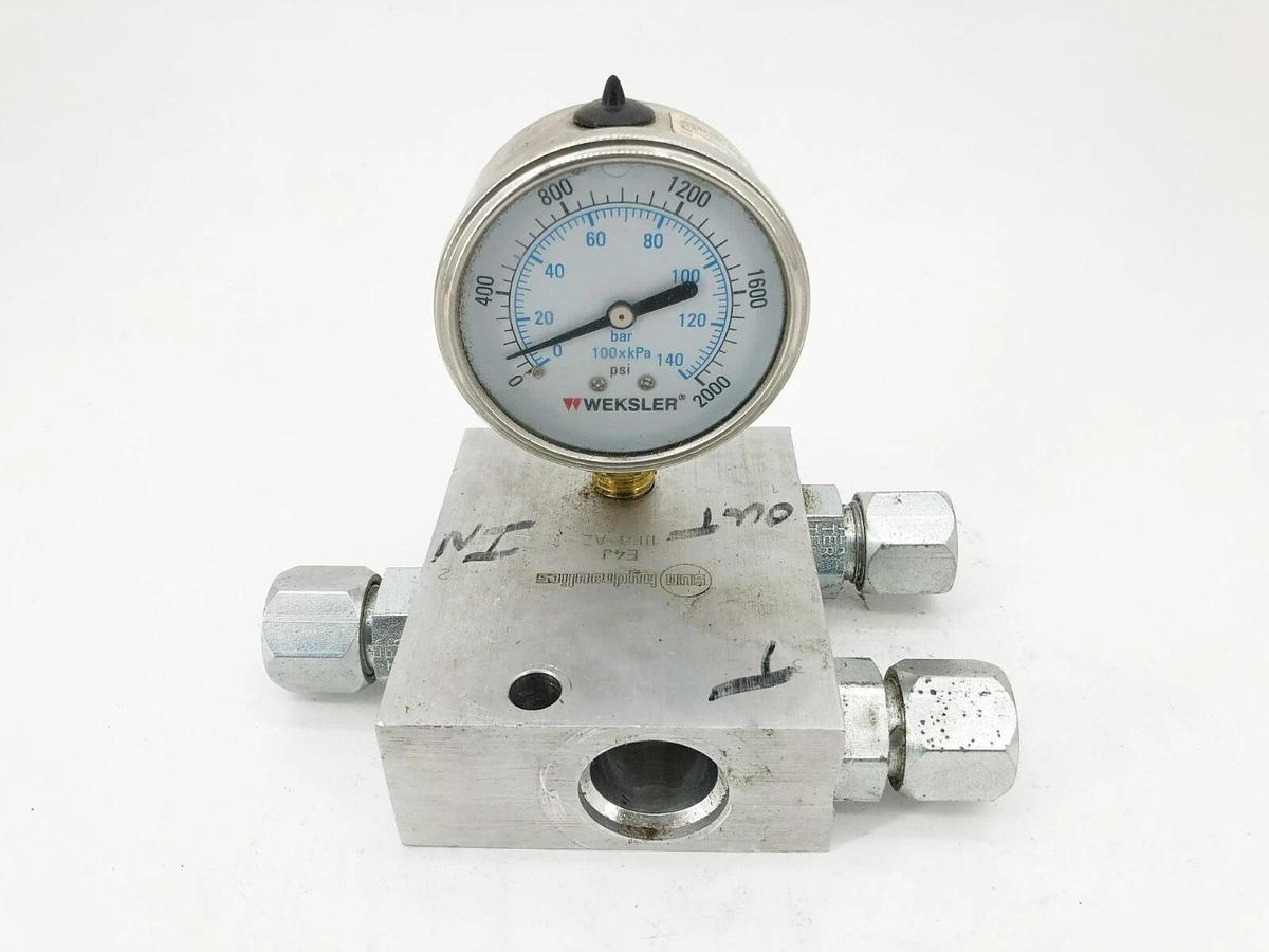Used Sun Hydraulics E4J Hydraulic Flow Control Manifold