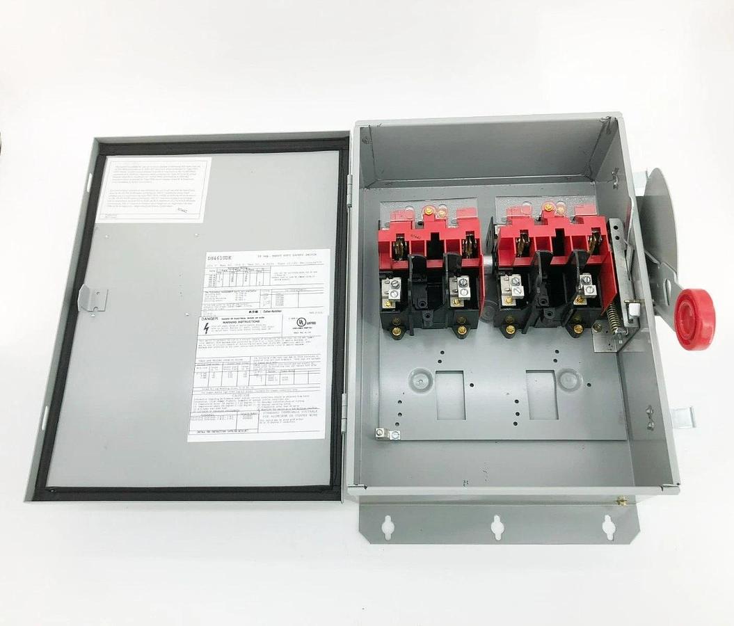 New Eaton DH461UDK Non-Fusible Safety Switch 600VAC 250VDC 30A 4P NEMA 12/3R