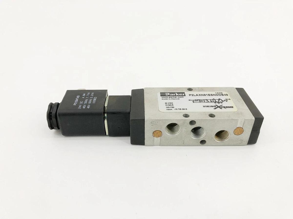 New Parker P2LAXN91ESNDDB49 Solenoid Valve 1/8" NPT 24VDC 145psi