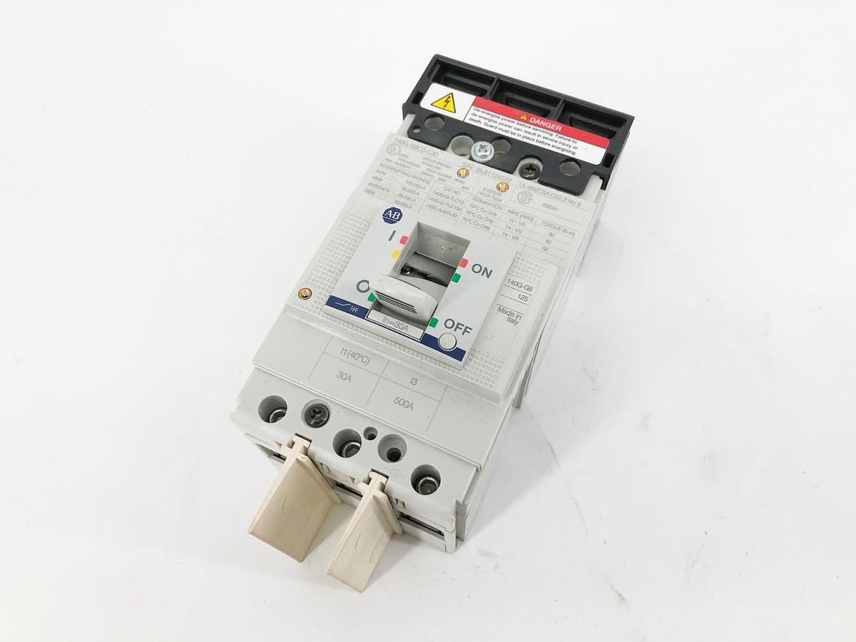 New Allen Bradley 140G-G6C3-C30 Circuit Breaker 30A 3P 480V - Cosmetic Damage