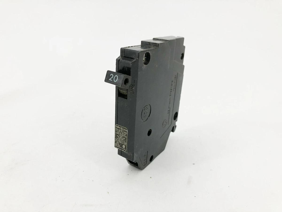 Used Lot of 5 GE General Electric THQP120 Circuit Breakers 20A 120/240V 1 Pole