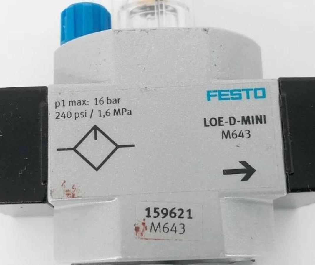 New Festo LOE-D-MINI Air Line Lubricator 240psi 159621 M643 - No Box