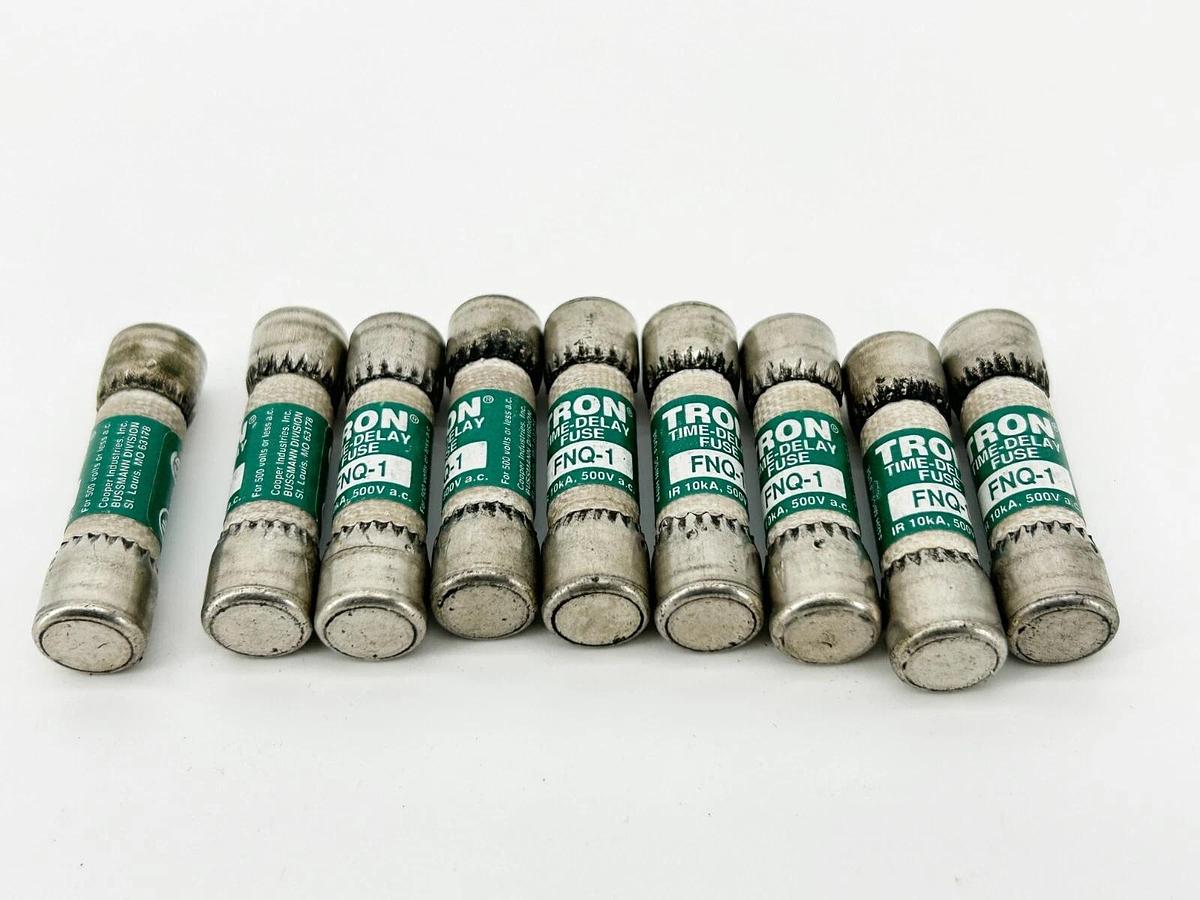 New Lot of 9 Bussmann FNQ-1 Time Delay Fuse 1A 500A