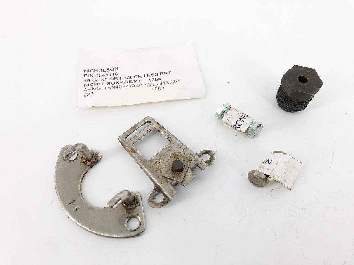 New Nicholson 0043116 Kit 16 or 1/4" ORIF MECH LESS BKT 83S/23 125# - No Box