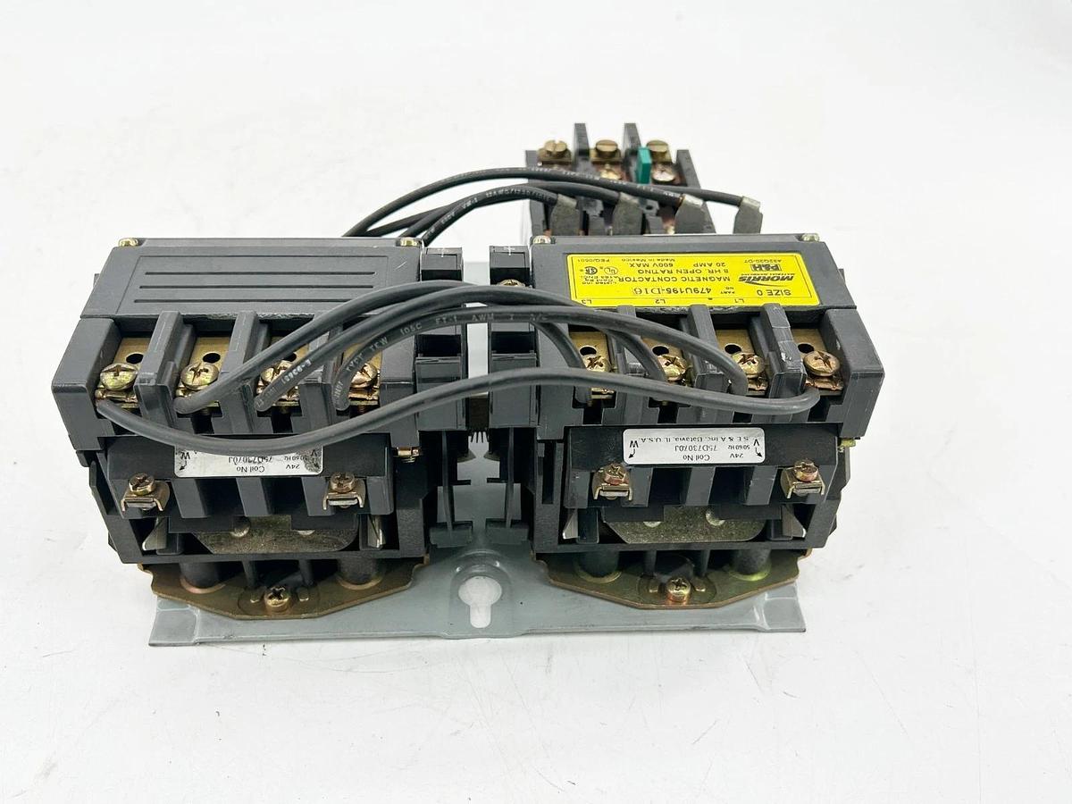 New P&H Morris 479U195-D16 Magnetic Contactor 20A 600V 8HR Open Rating Size 0