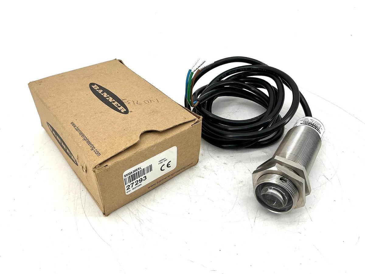 New Banner Engineering SM2A30SRL Photoelectric Sensor 24-240VAC 50/60HZ 27293