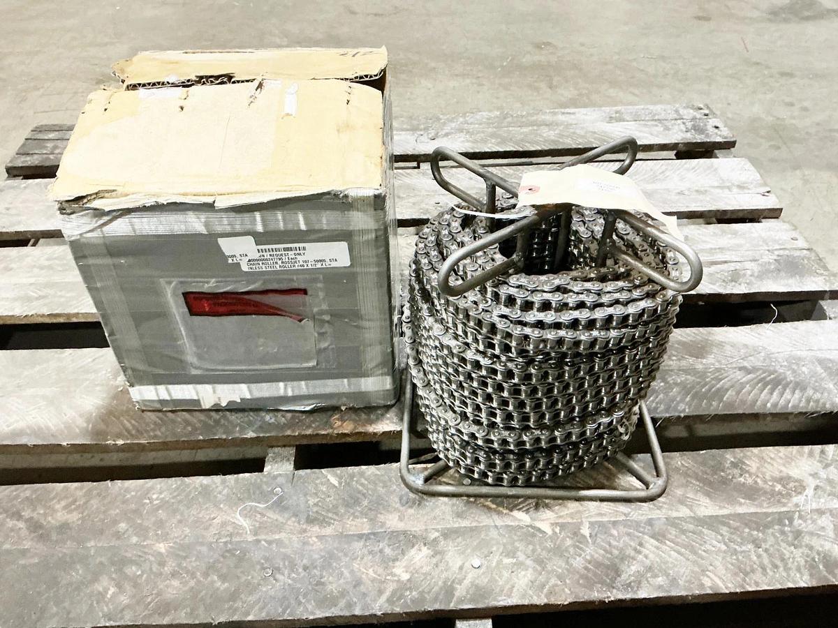 New Tsubaki 107-50005 Stainless Roller Chain 40SS 90ft 40X1/2” 247795