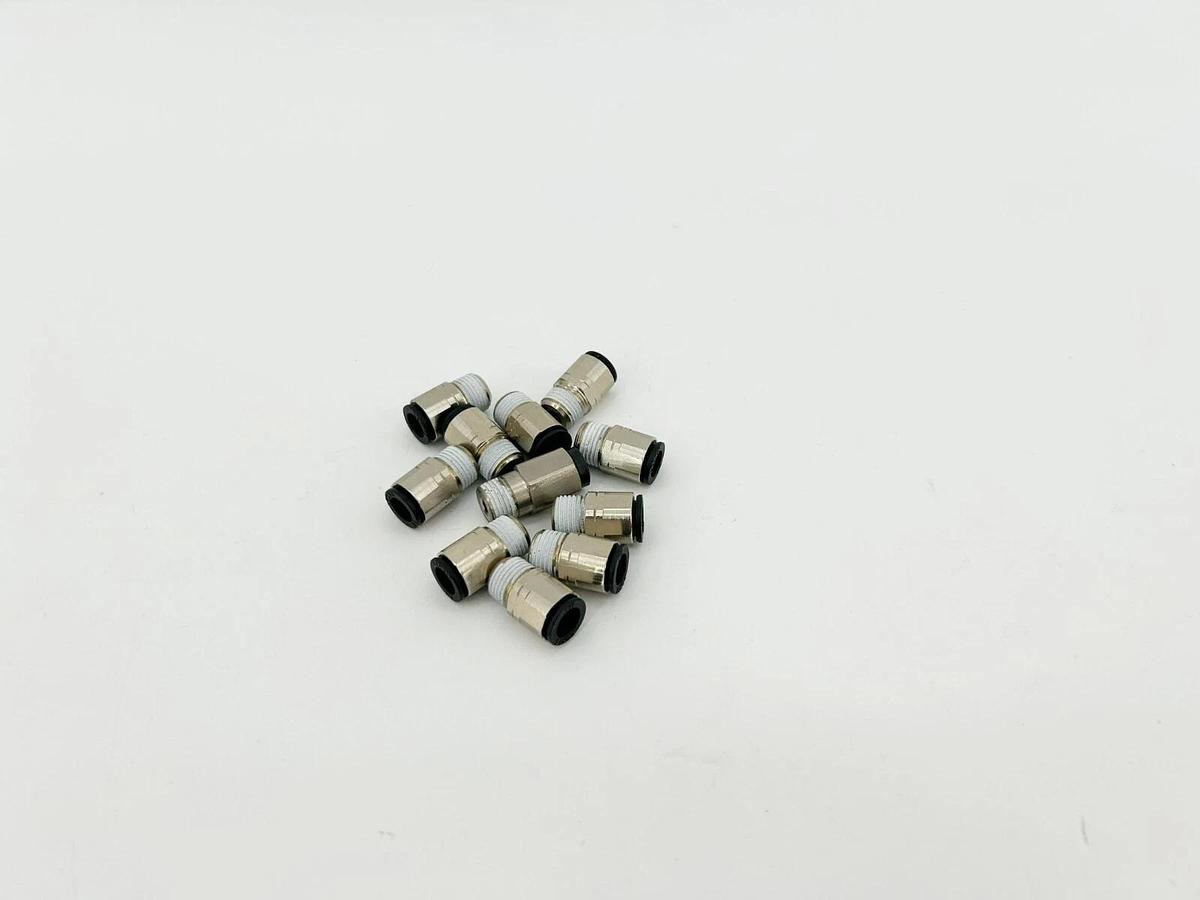 Lot of 10 New Lawson 86751 Male Connectors, 1/4" x 1/8", 290PSI