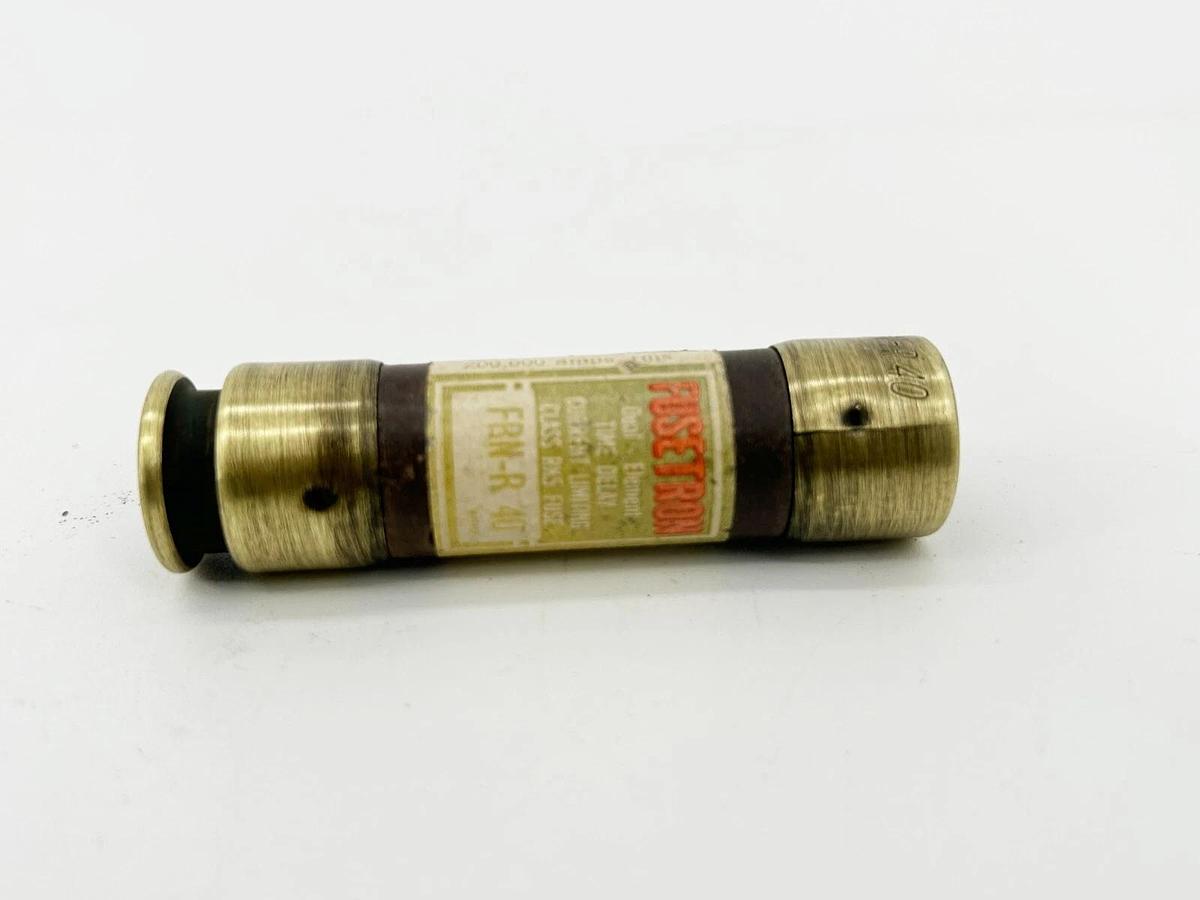 New Bussmann Fusetron FRN-R-40 Dual Element Time Delay Fuse 40A 250V