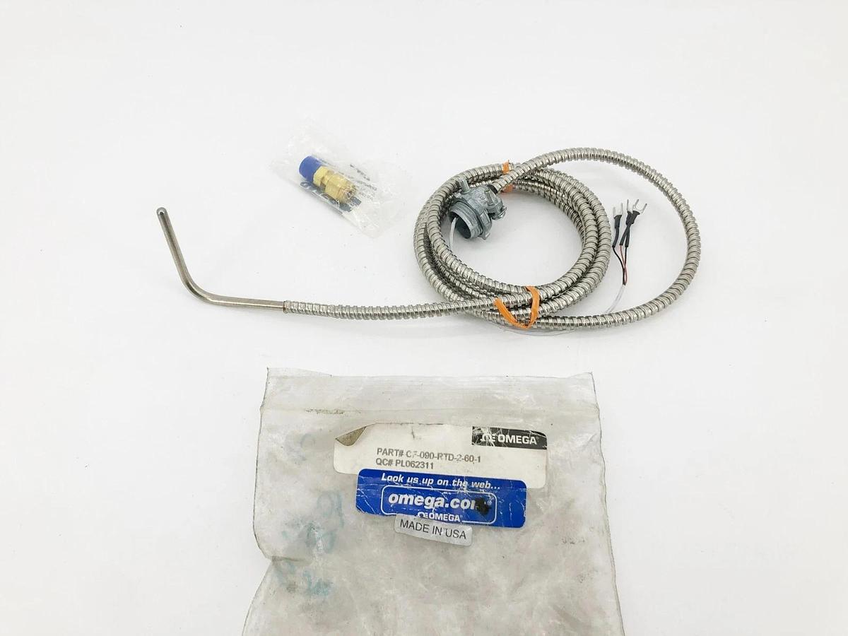 New Omega CF-090-RTD-2-60-1 RTD Sensor -200 °C, 260 °C 100 ohm