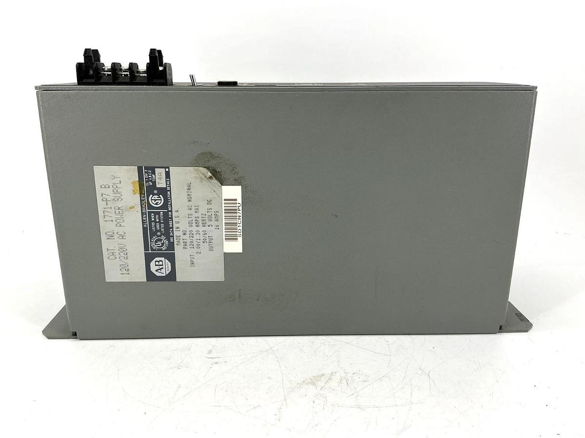 Used Allen Bradley 1771-P7 Ser B AC Power Supply 2/1.30A 120/220VAC 50/60HZ 1771P7