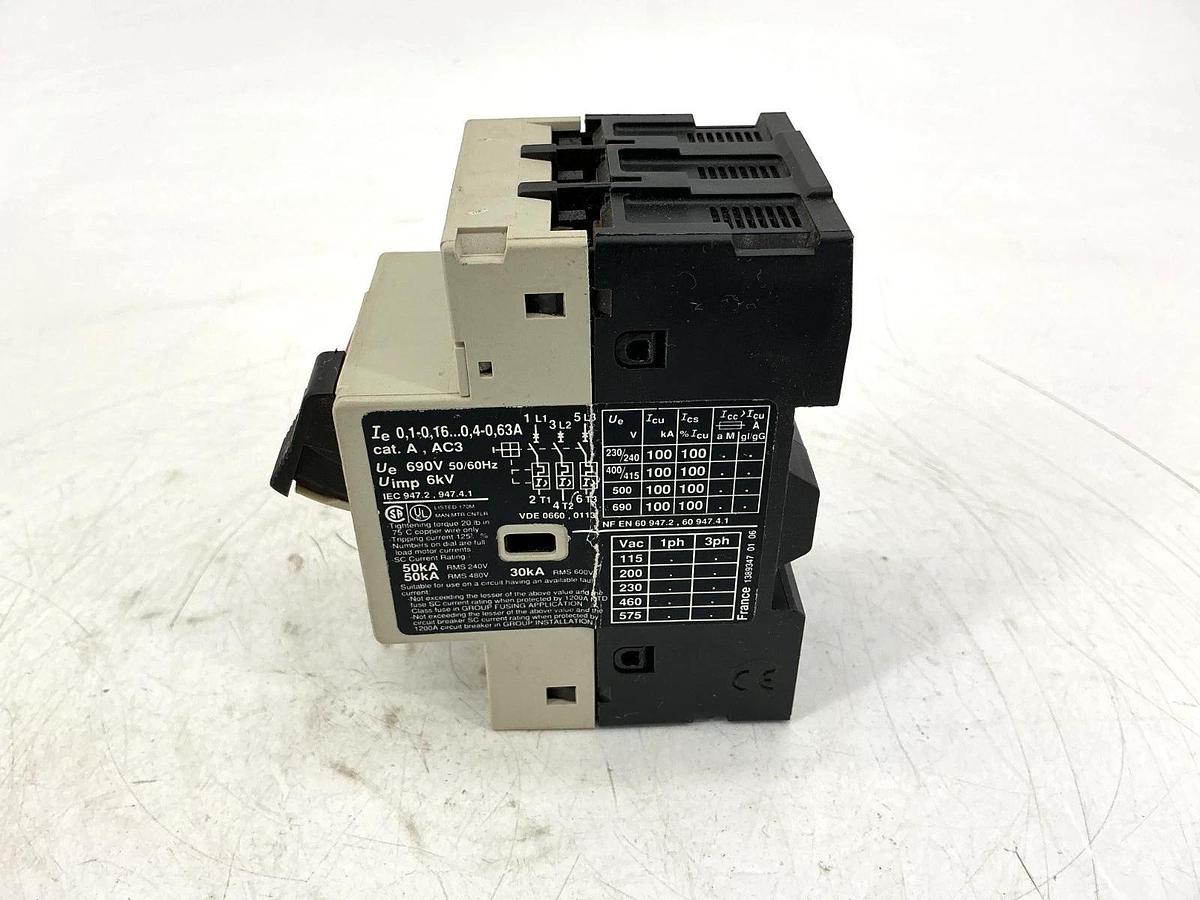Used Lot of 2 Telemechanique GV2-M01 Motor Circuit Breaker 0.1-0.16A 690V 50/60HZ