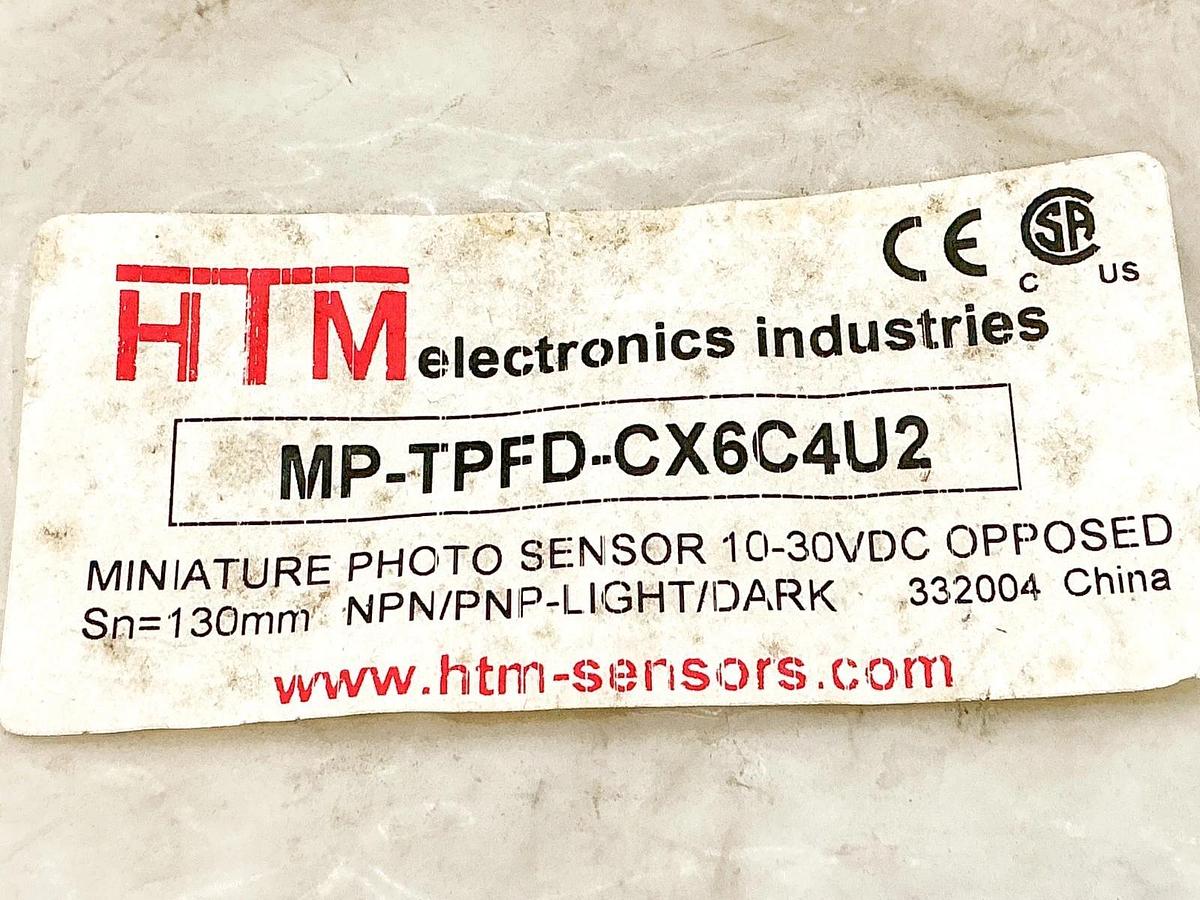New HTM MP-TPFD-CX6C4U2 Photoelectric Sensor 10-30VDC 150mA W/ Mounting Bracket