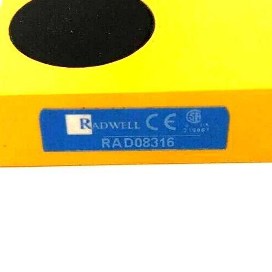 New Radwell RAD08316 Extended Range Inductive Proximity Sensor 25mmX50mmX10mm