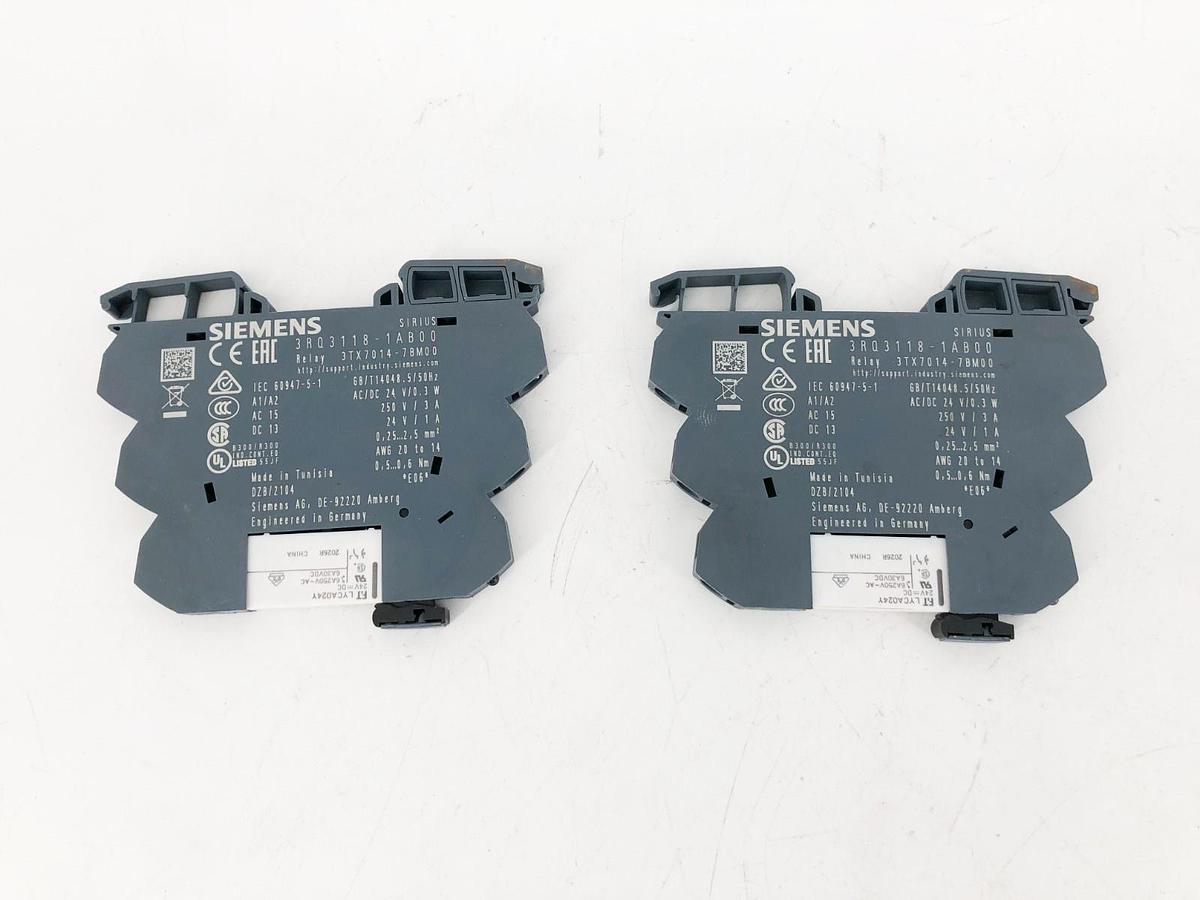 Lot of 2 New Siemens 3RQ3118-1AB00 Output Coupler 3TX7014-7BM00 LYCA024Y No Box