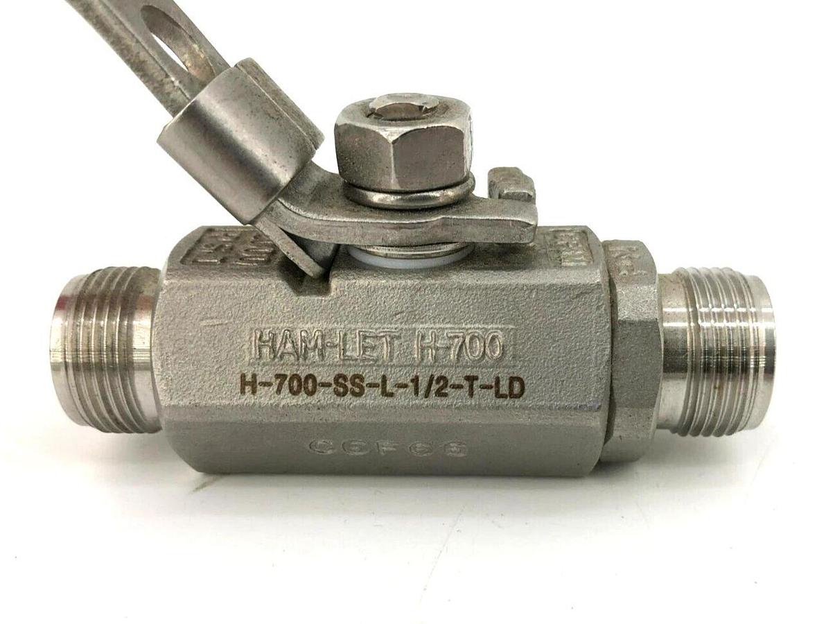 New Ham-Let H-700-SS-L-1/2-T-LD Compression Locking Handle Ball Valve, 1/2", SS