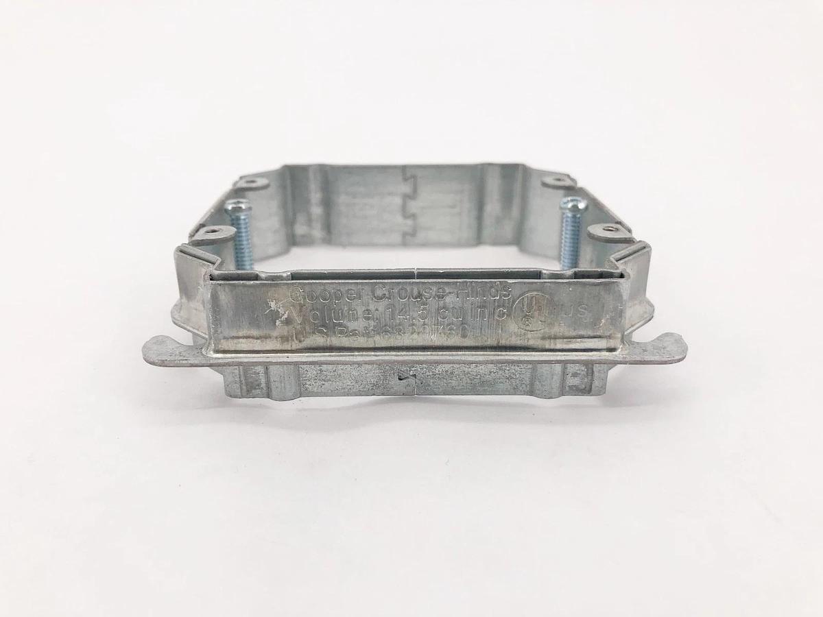 Lot of 2 New Cooper Crouse Hinds 6820760 Adjustable Mud Rings 4" x 1" - No Box