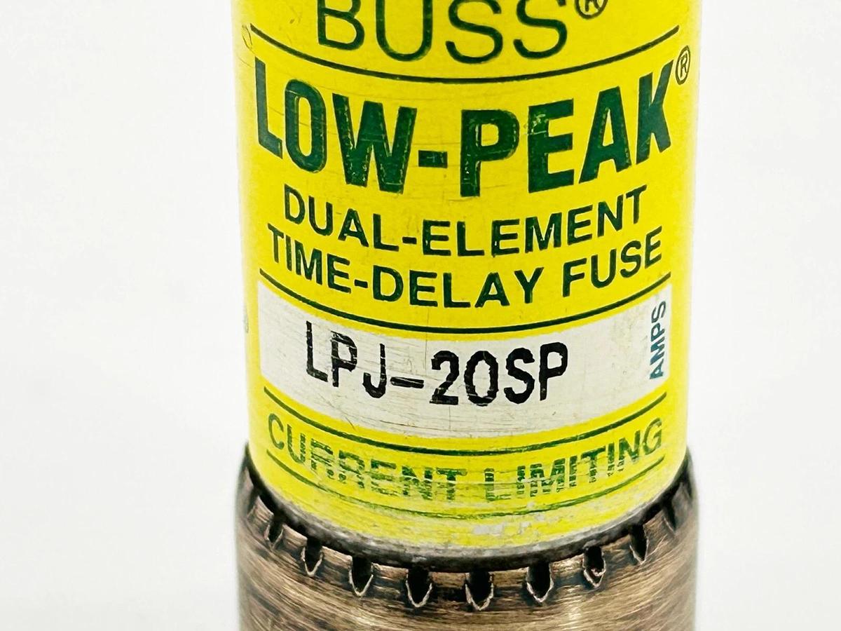 New Bussmann LPJ-20SP Low Peak Dual Element Time Delay Fuse 20A 600V