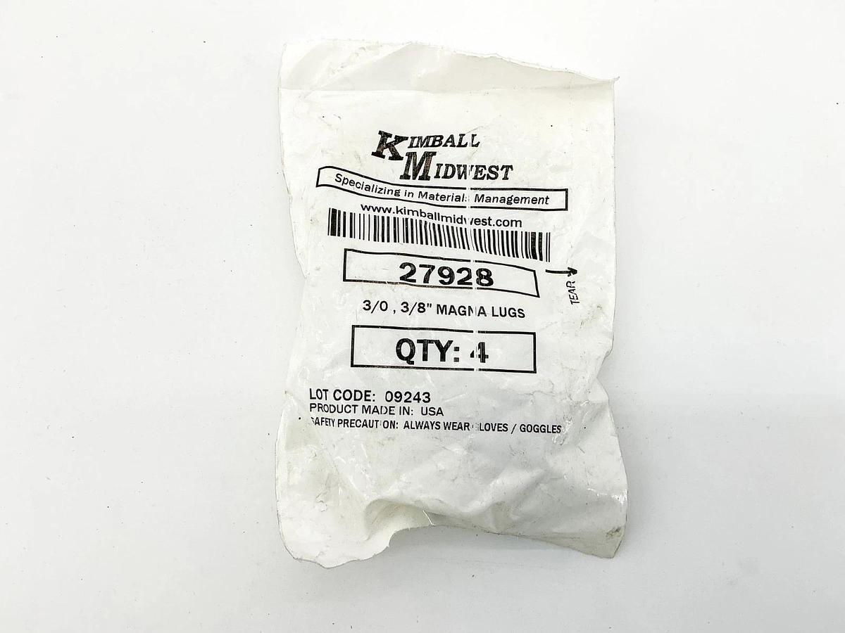New 4 Pack Kimball Midwest 27928 Straight Barrel Magna Lug 3/0 3/8" Purple