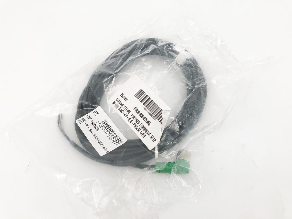 New Phoenix Contact SAC-4P-5,0-PVC/M12FR Sensor Cable 1693539 - No Box
