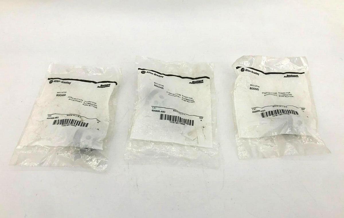 Lot of 3 New Allen Bradley 800MR-N93 Ser. A Illuminated Push Button Guards