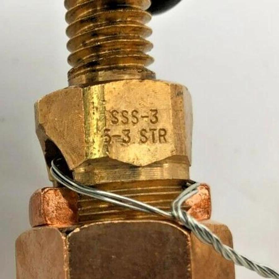 New Panduit SP1-3-C Grounding Service Post Connector, Bronze, Male, 6SOL.- 3STR