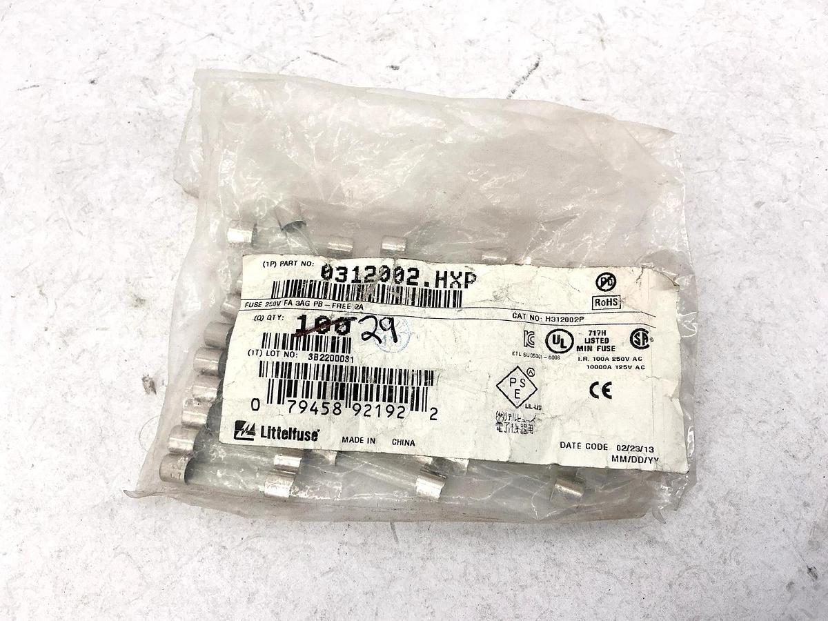 Lot of 29 New Littelfuse H312002P Glass Fuse 0312002.HXP 312 2A 250VP