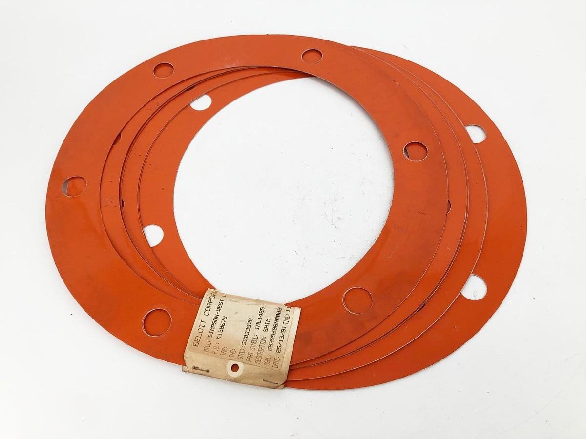 Lot of 6 New 1AL1485 Orange Aluminum Gaskets 16" OD 11-3/4" ID - No Box