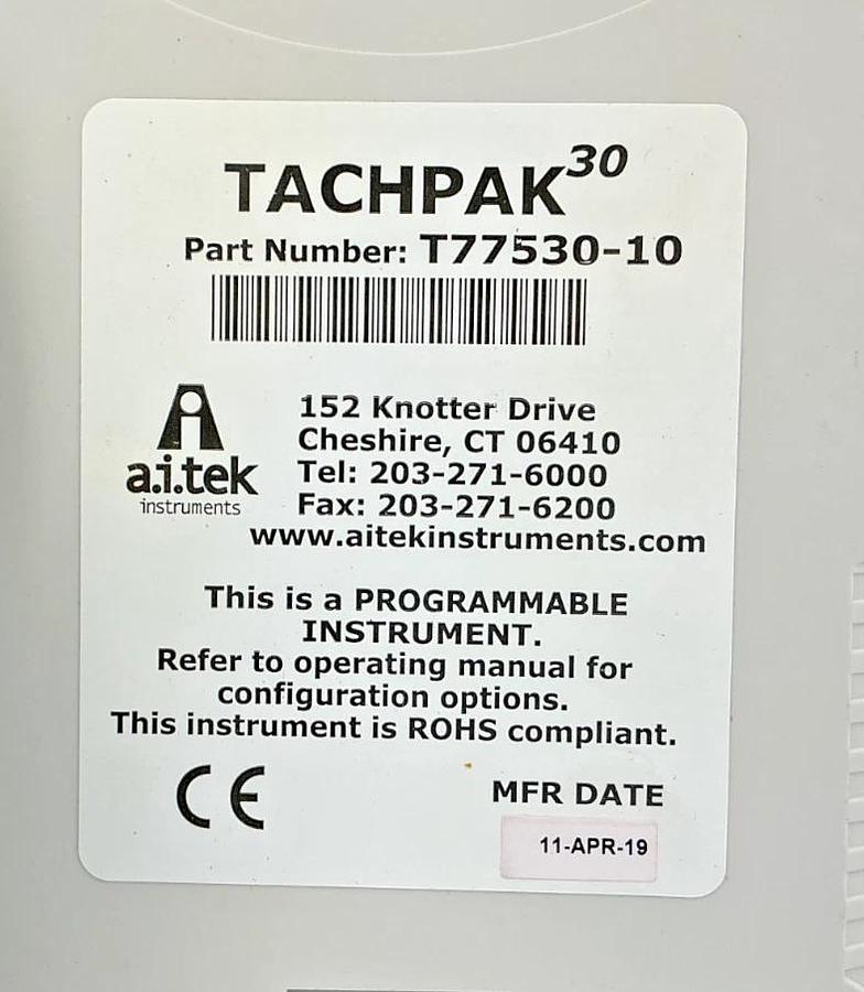 New AI-TEK T77530-10 Digital Tachometer Tachpak-30 80-264VAC T7753010 - No Box