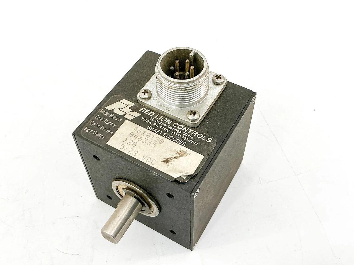 Used Red Lion Controls 4610120 Rotary Shaft Encoder 5/28VDC 120Rev