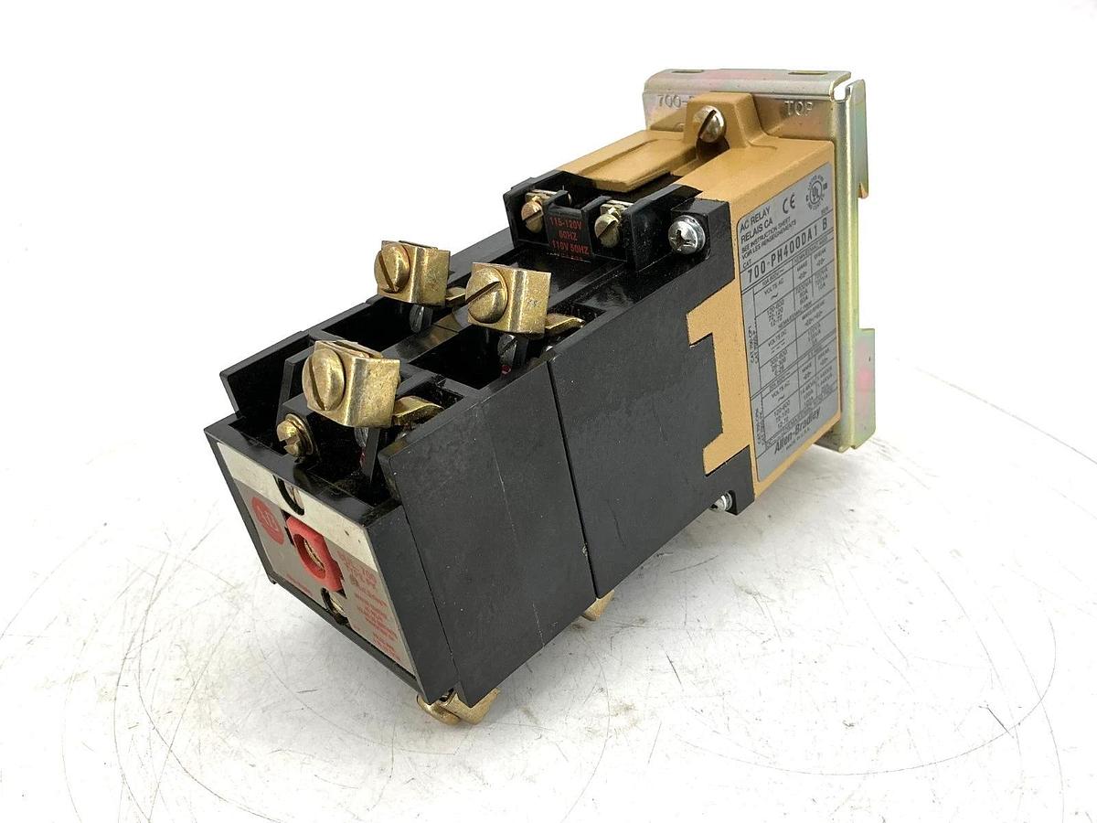 Used Allen Bradley 700-PH400DA1 Ser B AC Control Relay Coil: 110/120V 50/60HZ