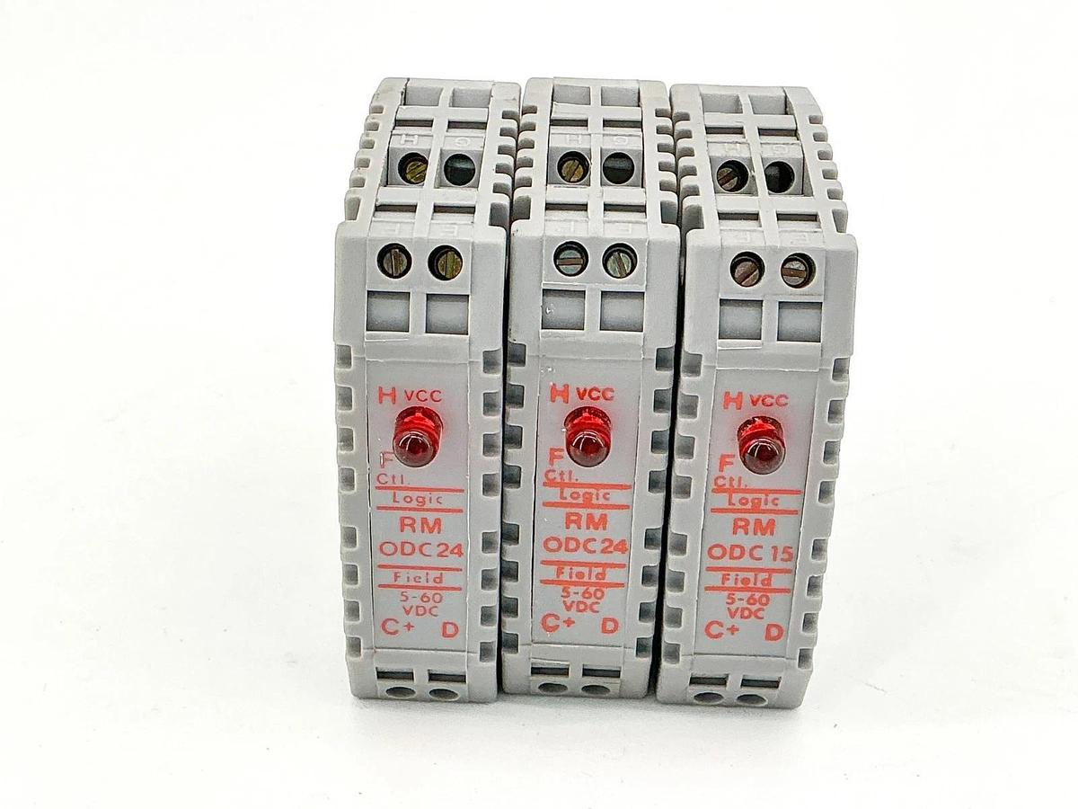 New Lot of 3 Continental Industries Inc. RM-ODC24 I/O Module 5-60VDC - No Box